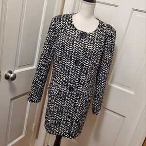 East 5th Black & White Outer Coat Size XL